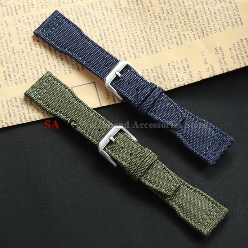 Nylon Canvas Watch Strap for IWC Pilot Strap 20mm 21mm 22mm Waterproof Sport Watch Strap Universal Wrist Belt Men Women Bracelet