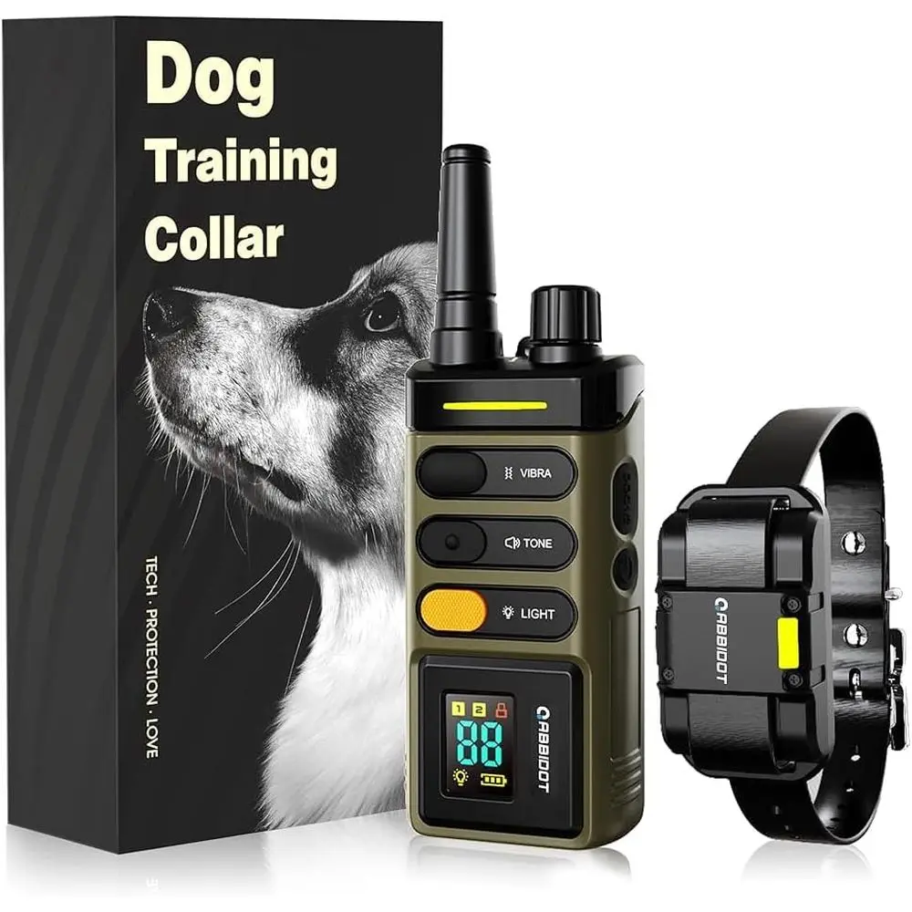 

Электронный ошейник для собак 10-120 фунтов с пультом ДУ, водонепроницаемый IPX7, 4 режима тренировки (безопасный шок, вибрация, звук, мигающие огни), перезаряжаемый