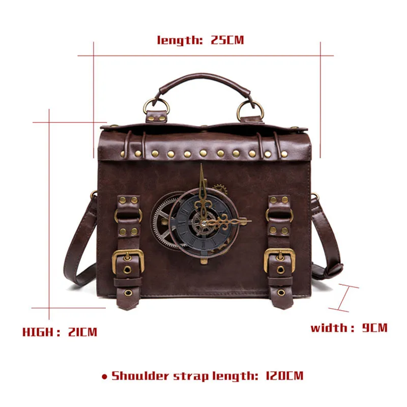 Imagem -06 - Steampunk Gear Crossbody Bags para Mulheres Bolsas Retro Messenger Bolsas de Ombro Góticas Bolsa de Telefone para Senhoras