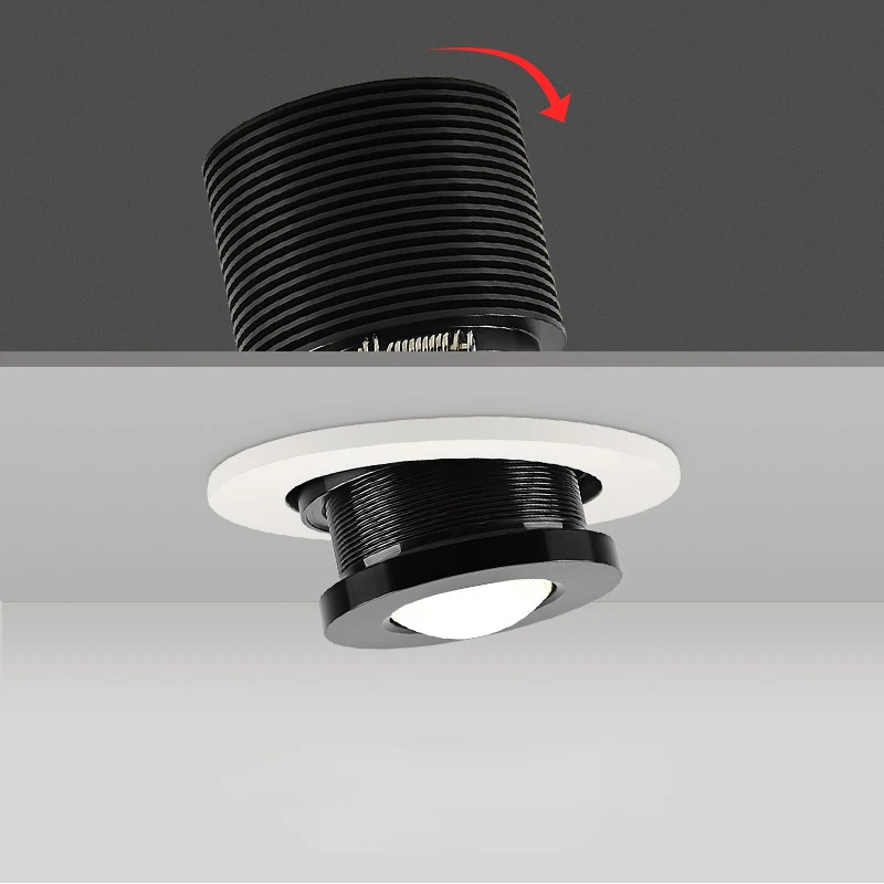 Imagem -05 - Foco Ajustável Led Spotlight Recesso Zoomable Spot Lights Teto Embutido Downlight Lâmpada para Bar Ktv Café Corredor