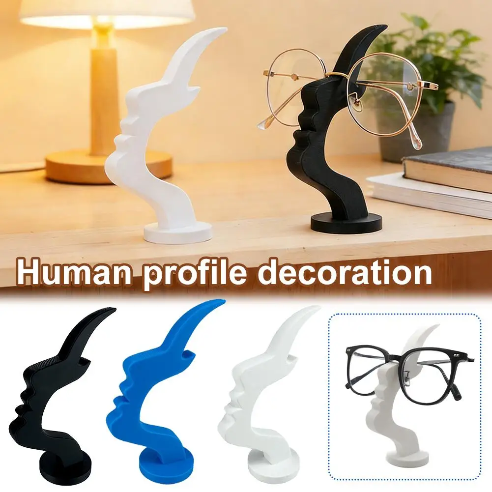 Unique Curved Eyeglass Holder Stand Secure & Artistic Desktop Organizer with Sturdy Base, for Home, Office