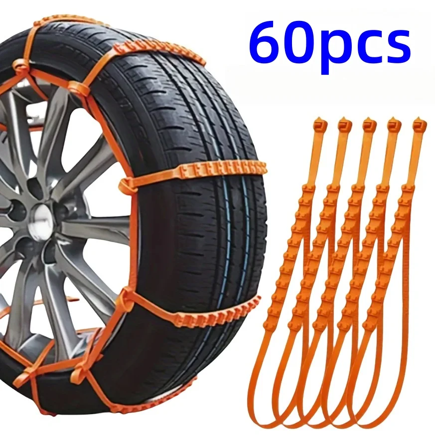 10/40/60PCs Winter Universal Auto Reifen Anti-Slip Schnee Ketten Anti-skid Motorrad Auto Reifen rad Krawatte Notfall Auto Zubehör