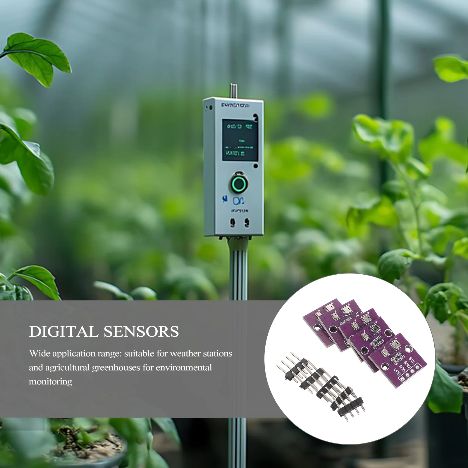 

5Pcs Atmospheric Pressure Sensor Module Digital Temperature Humidity Monitor for Smart Homes Weather Stations Industrial Systems