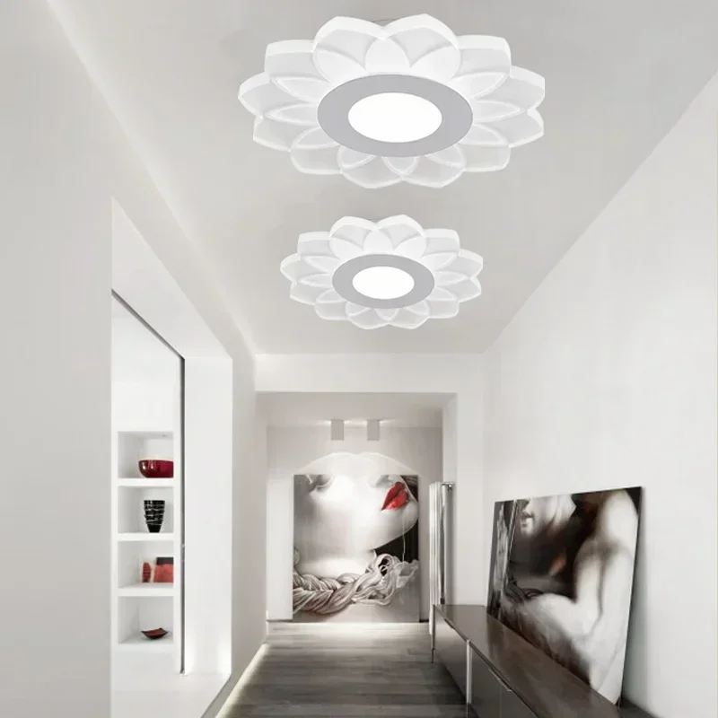 Simple Modern Creative Personality Bedroom Corridor Aisle Porch Home Ultra-thin Office LED Ceiling Lamp