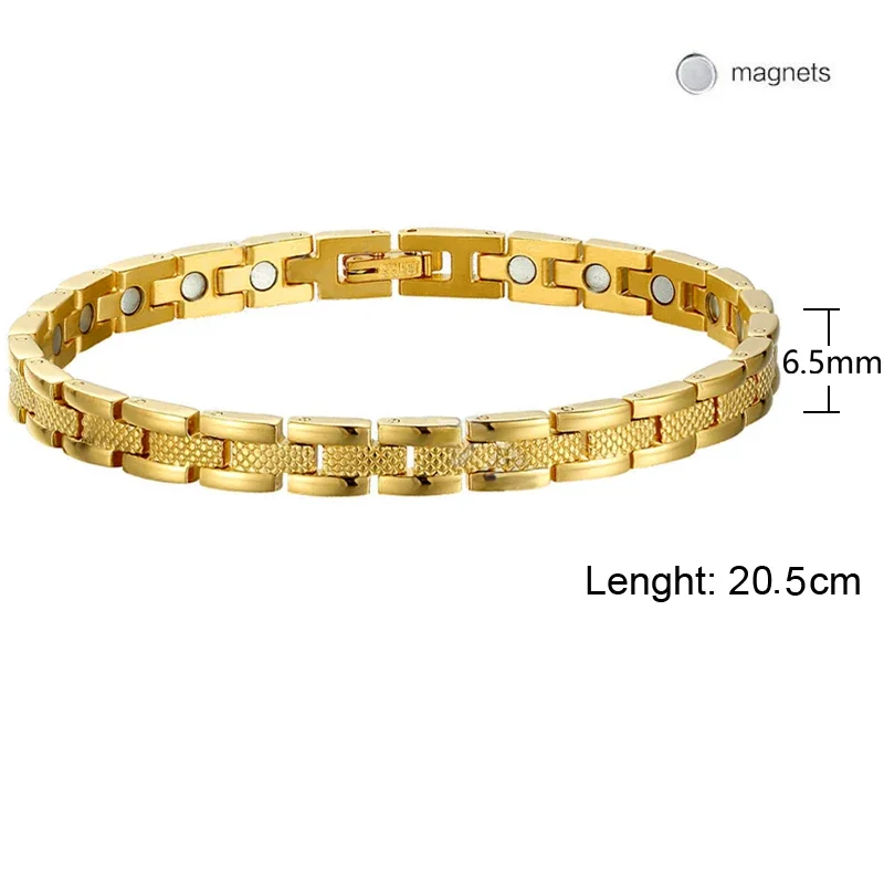 Magnetic Bracelets for Women Ultra Strength 3500 Gauss Magnet Steel Jewelry Gifts Adjustable Bracelet Length