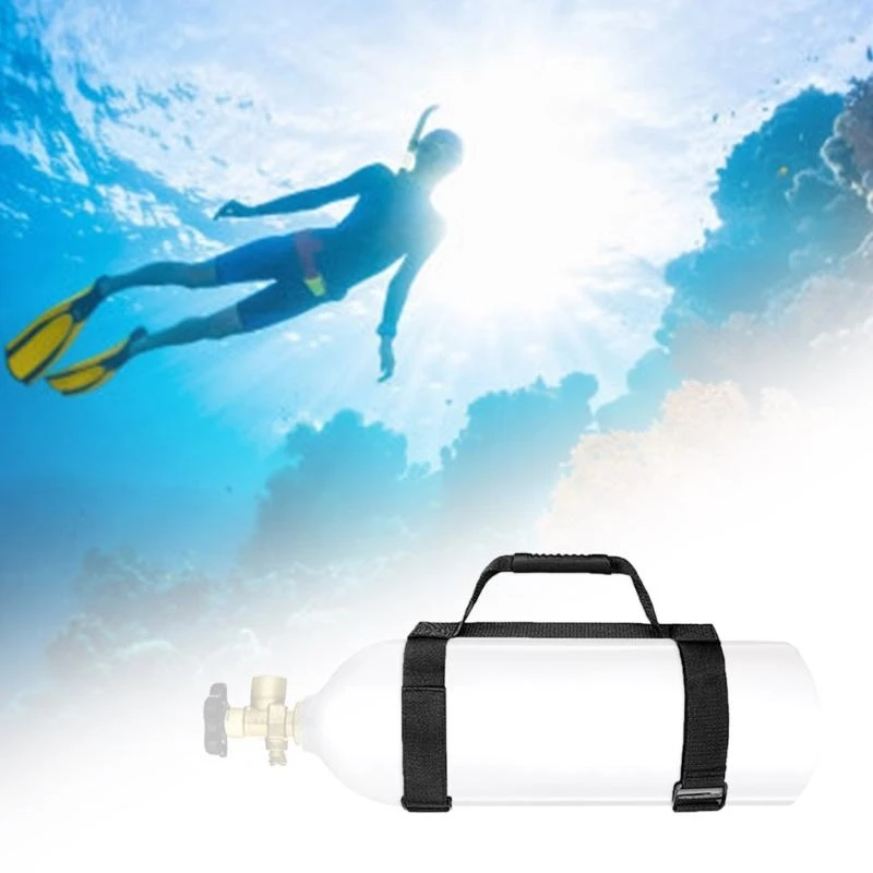 242F Scubas Diving Tanks Carriers Handle Adjustable Air Cylinder Carriers Strap with Comfortable Handle Bottle Holder Strap