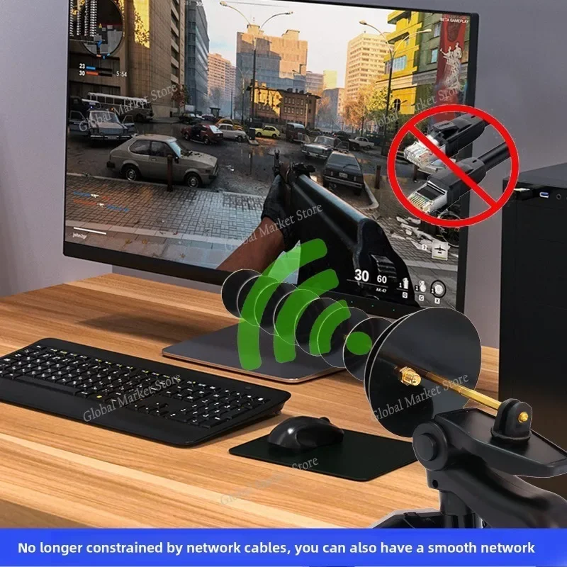 

WIFI Yagi novel Directional antenna Wireless network card 2.4G long-distance signal booster for laptops and desktop computers