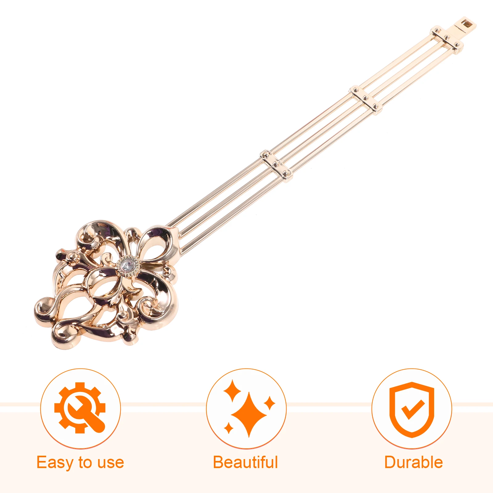 

Quartz Clock Pendulum Metal Rhinestones Replacement Part DIY Accessory Smooth Precise Sophisticated Style Metal Clock Pendulum