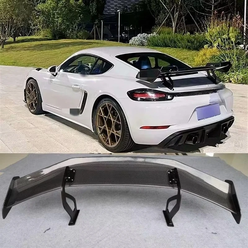 

Suitable forPorsche 718 987 981cayman Boxster GT4RS Track Edition Carbon Fiber Tail Spoiler Tailgate Deflector