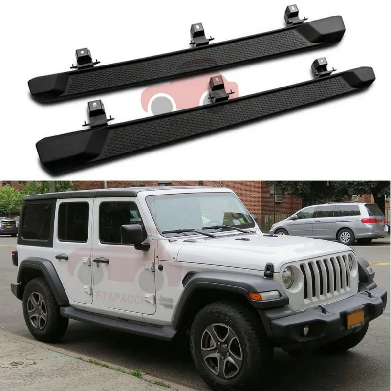 

Suitable Side Step Protector JL 4-Door 2018-2022 ABS Plastic Black