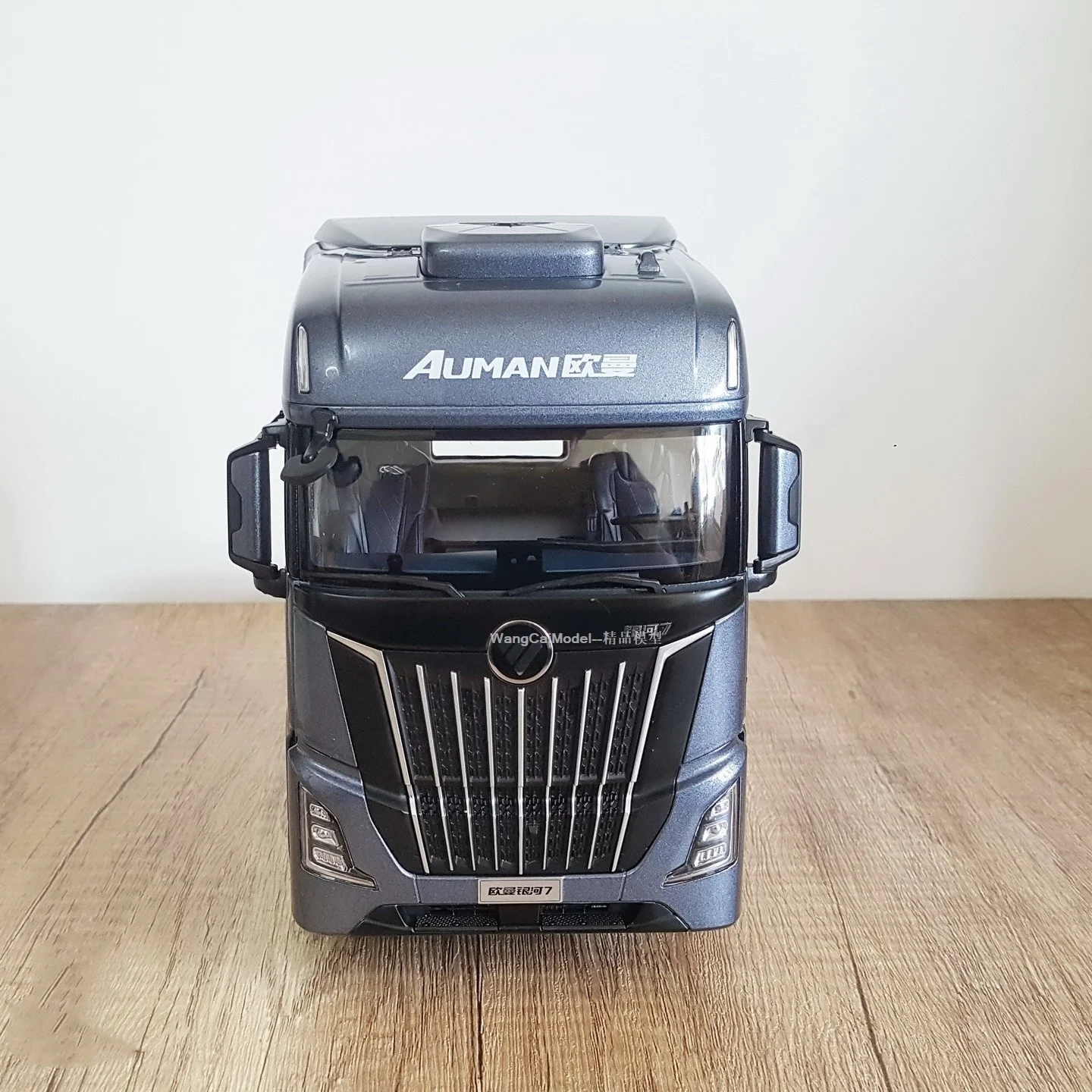 Modelo fundido a presión coleccionable, escala 1:24, Foton Auman Galaxy 7, camión con motor de combustible, vehículos de remolque, modelo de aleación, regalo de negocios