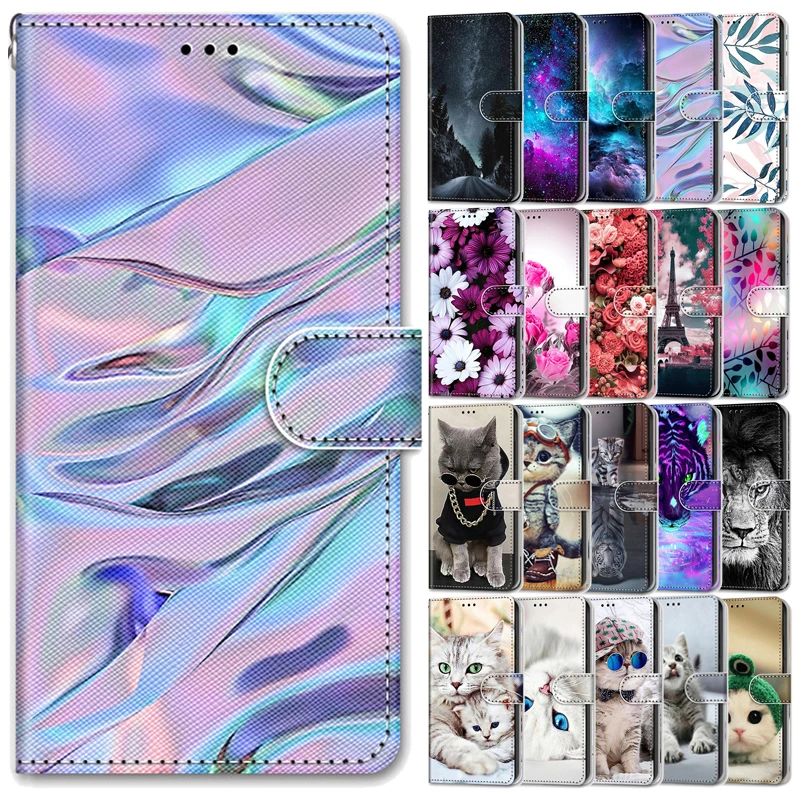 

Leather Wallet Case For Samsung Galaxy A22 4G SM-A225F Flip Cover na For Samsung A22 5G A226B Painted Animal Case Phone Bags