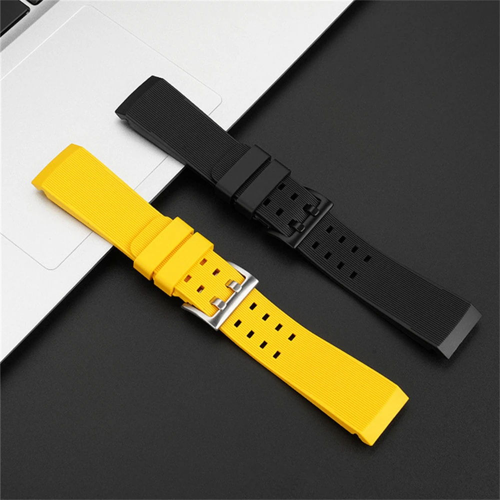 สายรัดอินเทอร์เฟซโค้ง 24 มม. สําหรับสีกากี Navy Diving Creed Series H 78585333   เอช 78505332   เอช 78686333   สายนาฬิกายางสําหรับผู้ชาย