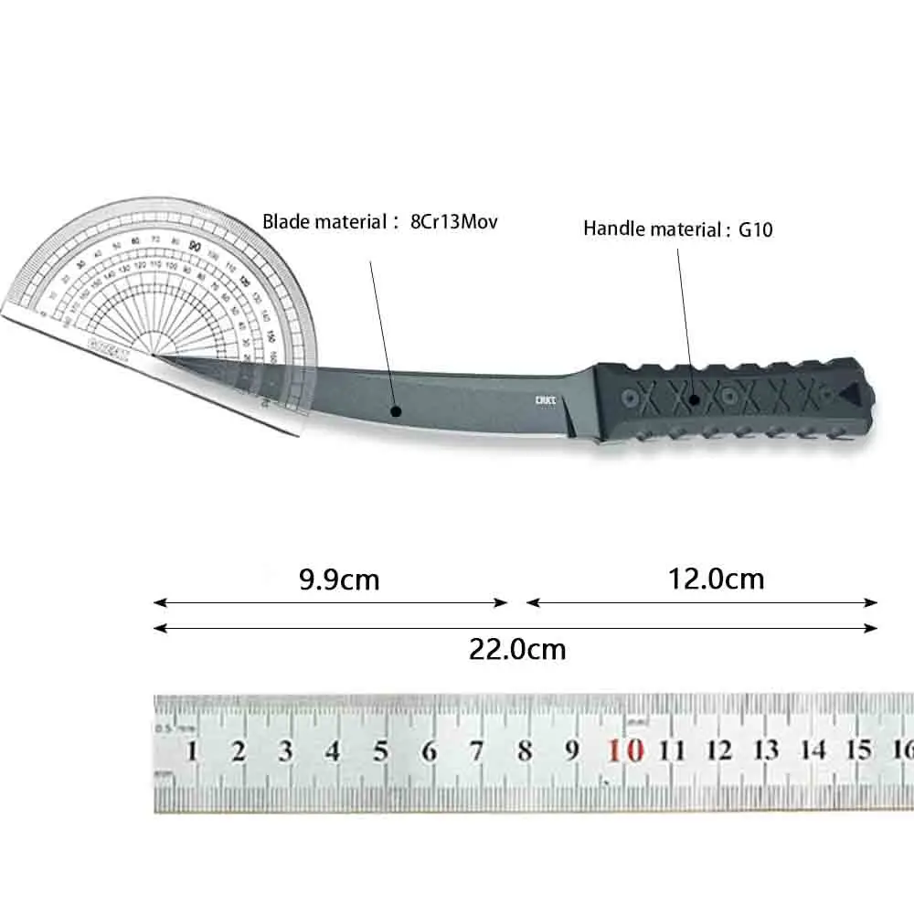 2927 Straight knife Fixed Blade Knife G10 Handle Outdoor tactical knife Camping self-defense knife Hunting knife with sheath