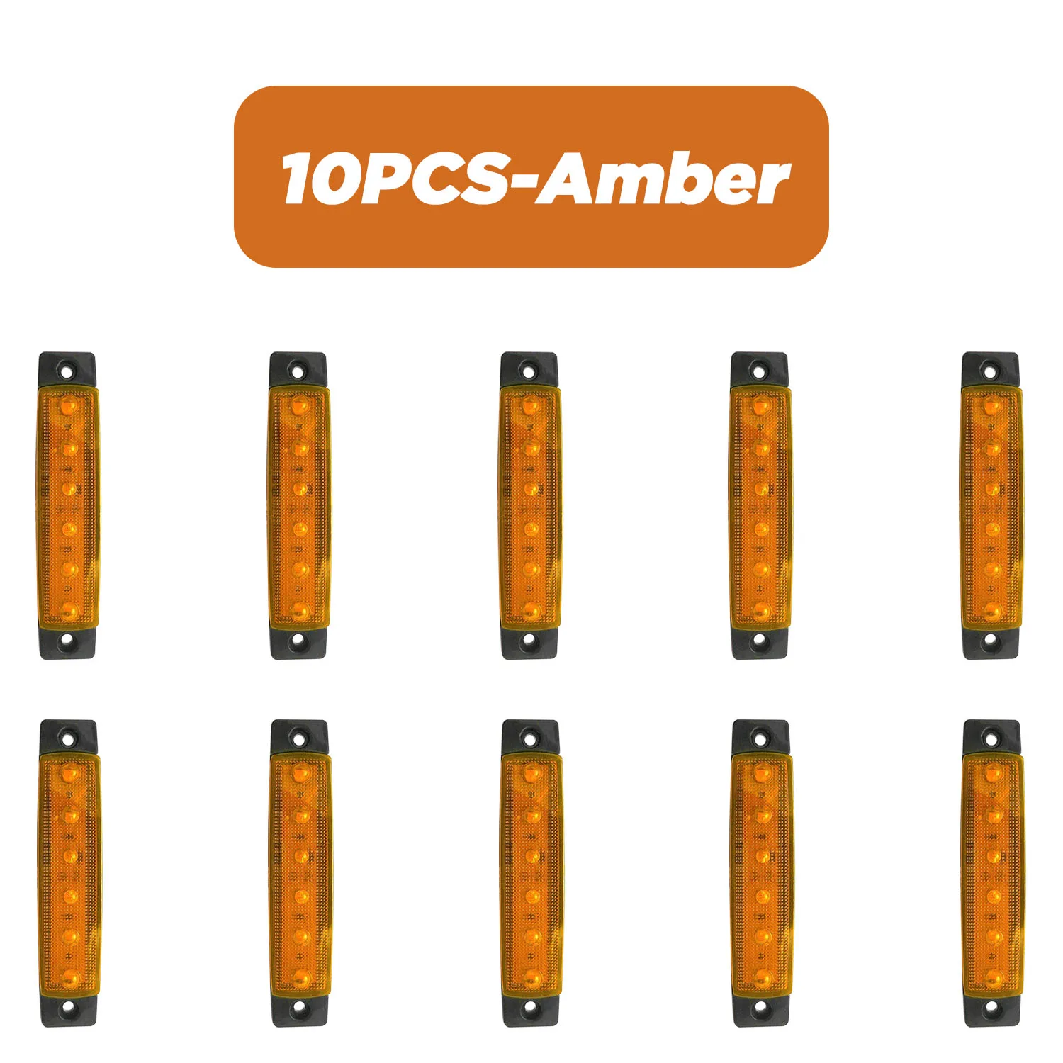 10 STKS 12 V-24 V Led Zijmarkeringslichten Autolichten Voor Achter voor Vrachtwagens Cabine RV Trailer Amber/Rood/Wit/Groen/Blauw