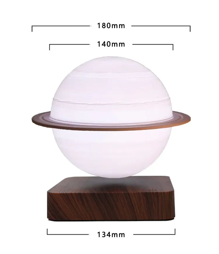 Imagem -06 - Magnético Levitating Saturn Lamp Luz de Mesa Decoração de Casa Lua Presentes de Natal