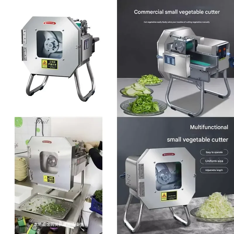 for Commercial Food Vegetable Parsley Leek Green Onion Cucumber Fruit Slicer Cutting Potato Shredder Motor Chopper Cutter