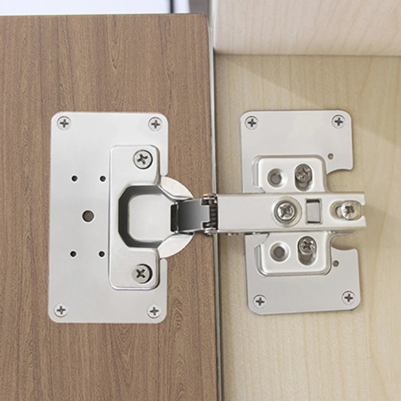 Door Hinge Repair Plate for Kitchen Cabinets Stainless Steel Cupboard Drawer Window Furniture Hinges Repair Kit Fittings