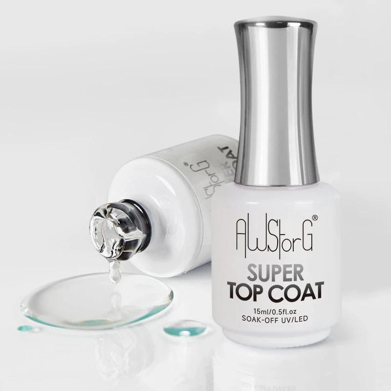AWStorG 15ml Super Top Coat – Der ultimative Glanz-Booster für professionelle Nagelkunst im Alltag