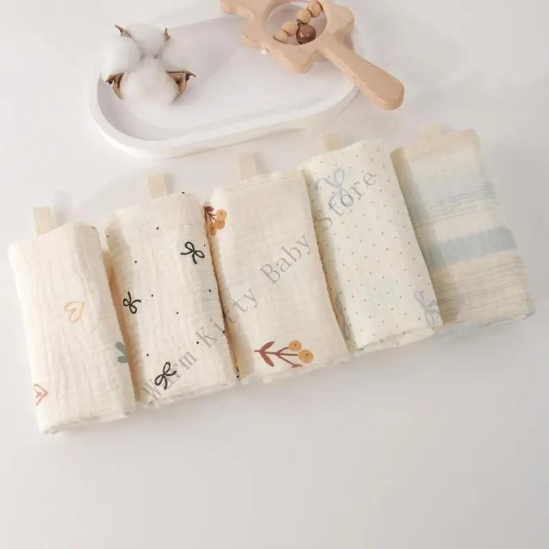

3/5 PCs Soft Cotton Gauze Baby Square Towels Absorbent Muslin Newborn Nursing Drooling Bibs Burp Cloths Infant Face Towels