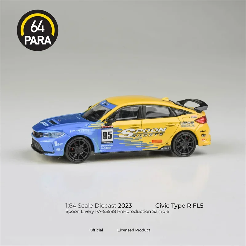 

Para64 1:64 2023 Civic FL5 Type R Spoon#95 / 2001 Civic EP3 Type R RB Model Car