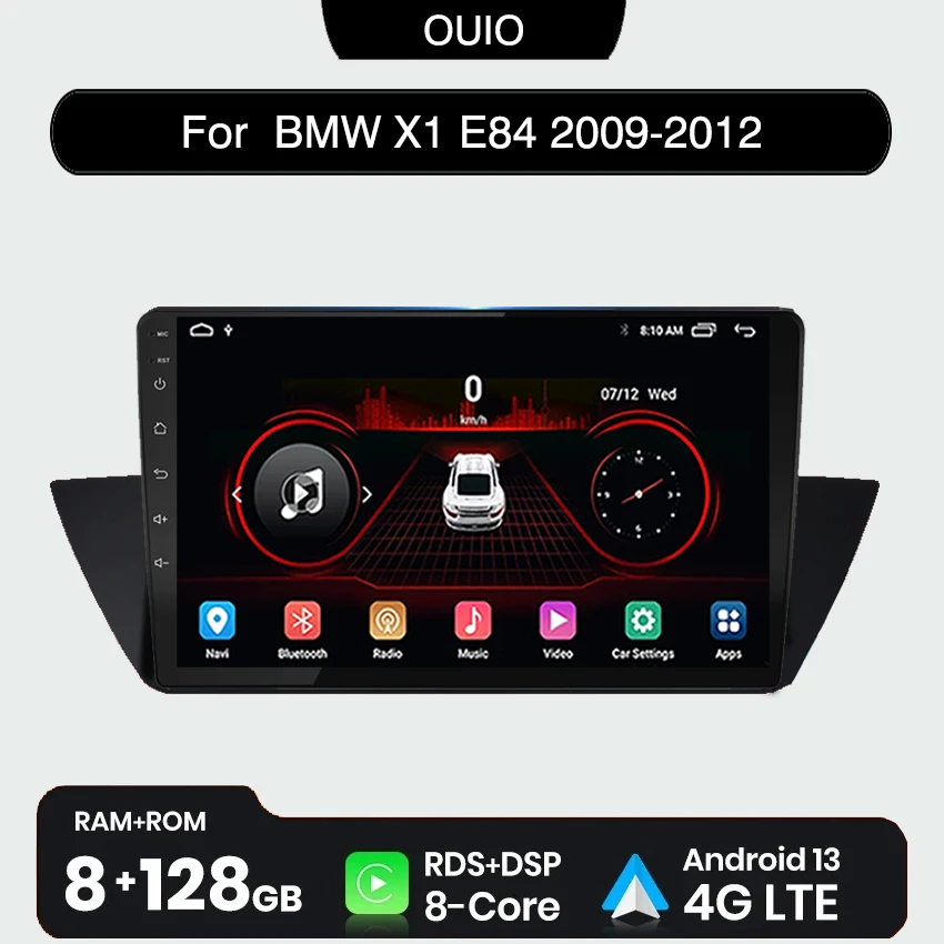 

8GB+128G Android 13 4G radio For BMW X1 E84 2009 - 2012 Car stereo Multimedia Player Carplay Auto GPS Navi 2DIN NO DVD DSP