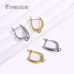 18K Real Banhado A Ouro Fixadores Para Brincos, Base Para Brincos, Acessórios De Jóias DIY, Fechos De Brinco Descobertas Por Atacado