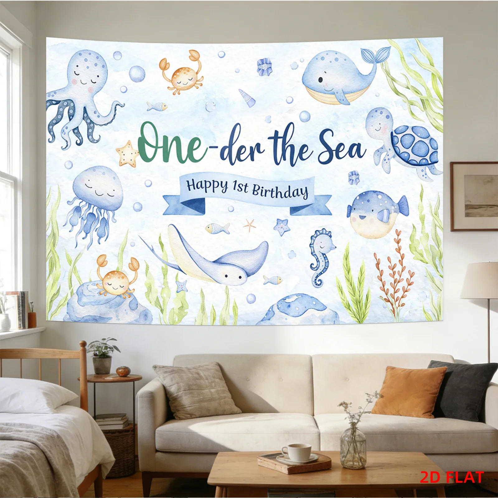 لوحة جدارية مائية بتصميم تحت ا - مراجعة Baby Nursery Under The Sea وسعره
