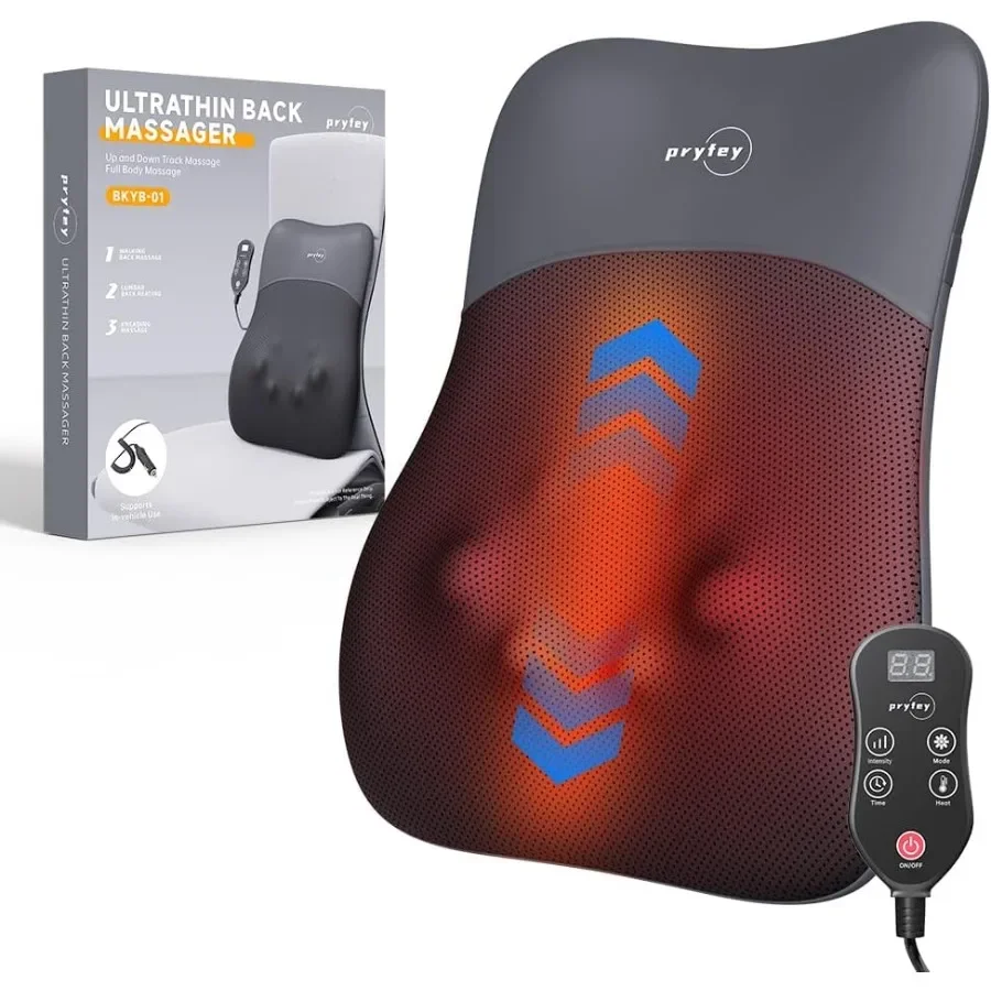 

Back Massager Rolling Up and Down Back Massager with Heat Back Massage 4D Kneading for Pain Relief Deep Tissue Ultrathin Should