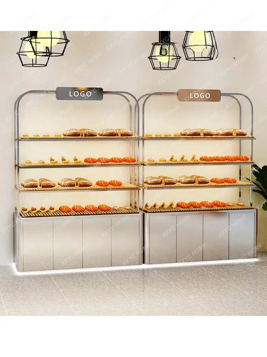 TTStainless Steel Titanium Plated Bread Cabinet Refrigeration Zhongdao Sandwich Cabinet Cake Model West Point Cabinet