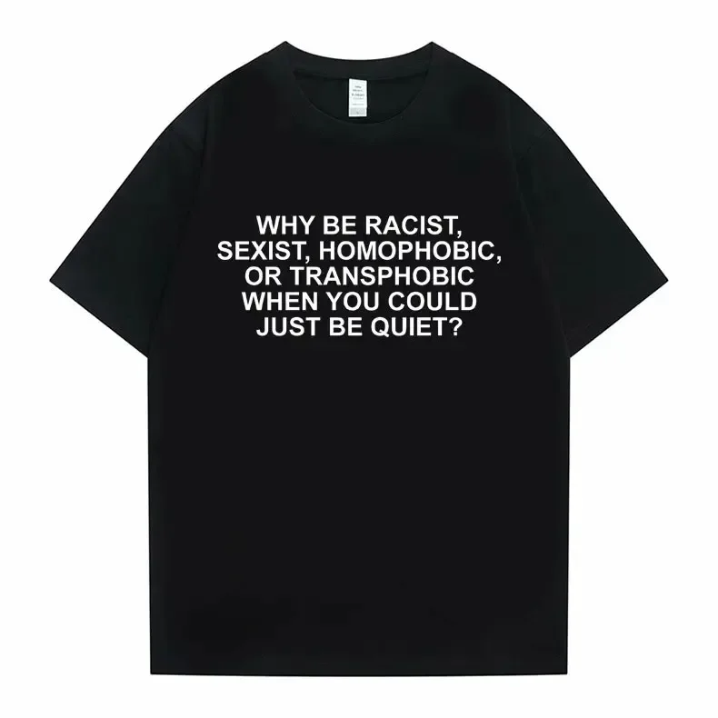 Why Be Racist Frank T-shirt Male Blond Hip Hop Trend Tshirt Ocean Hip-Hop Oversized T Shirt Men Women Casual Cotton Short Sleeve