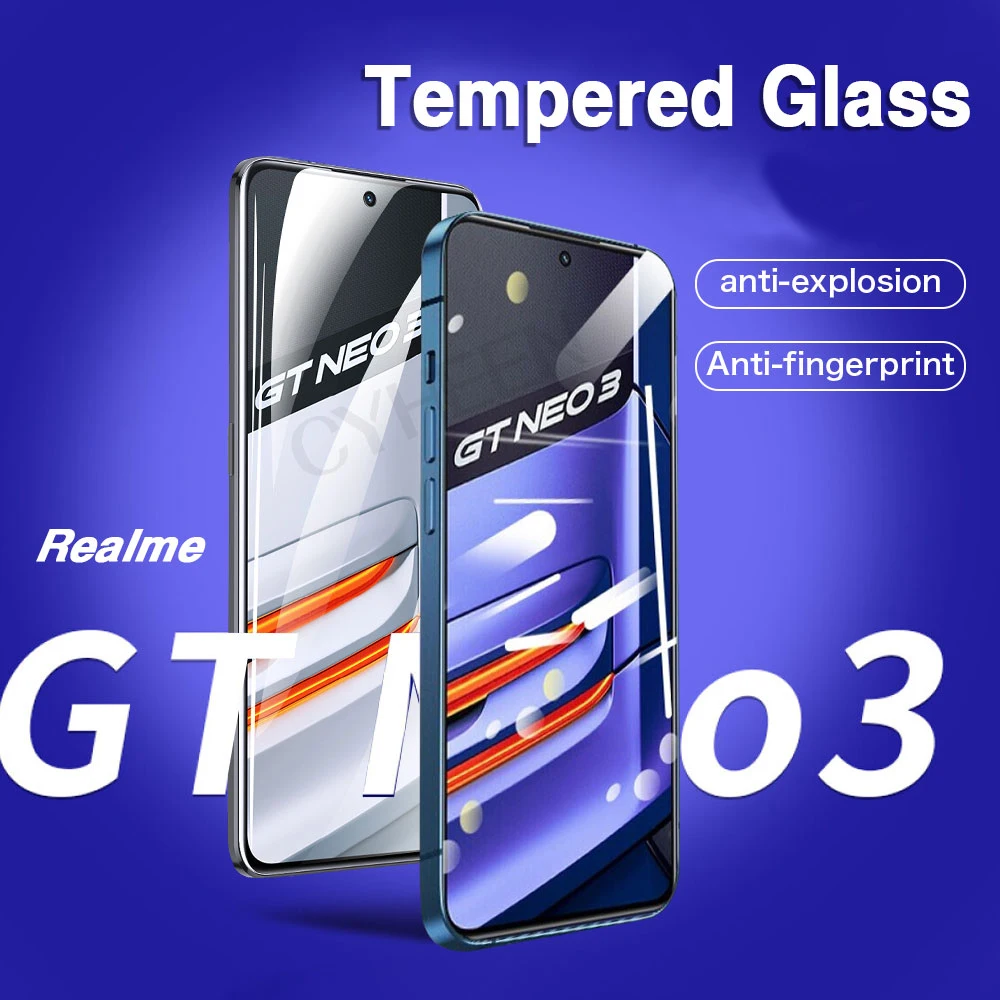 2Pcs For Realme GT Neo 3 3T 5 SE Tempered glass screen protector For Realme 9 10 11 pro plus C55 GT2 pro phone protective film