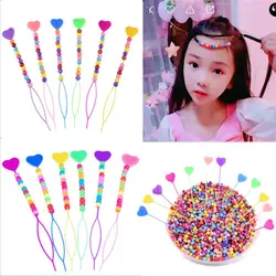 Colorfu Quick Beader Rhinestones Hearted Shape Hair Beads Set φ9mm Transparent Braids Beader Girls Braids