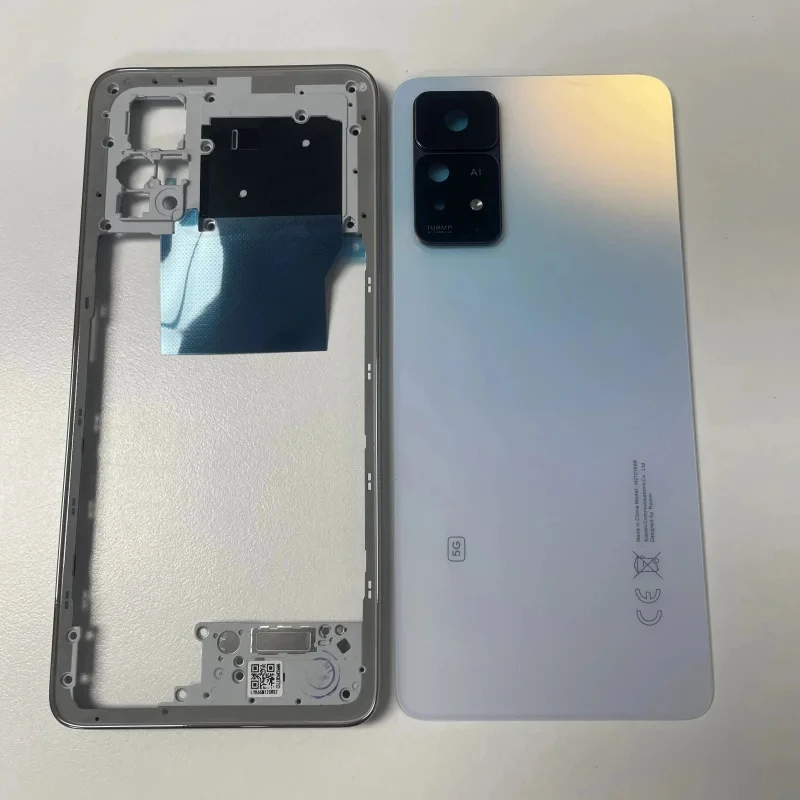 Middle Frame For Redmi Note 11 Pro 5G 2201116SG Glass Battery Cover  With Camera Lens Replacement