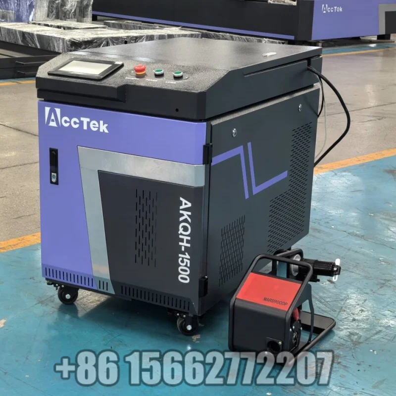 Acctek New Design Mini Cabinet 3in1 Laser Cleaning Cutting Welding Machine Automatic Hand-held Laser Welder 3000W Rust Remover