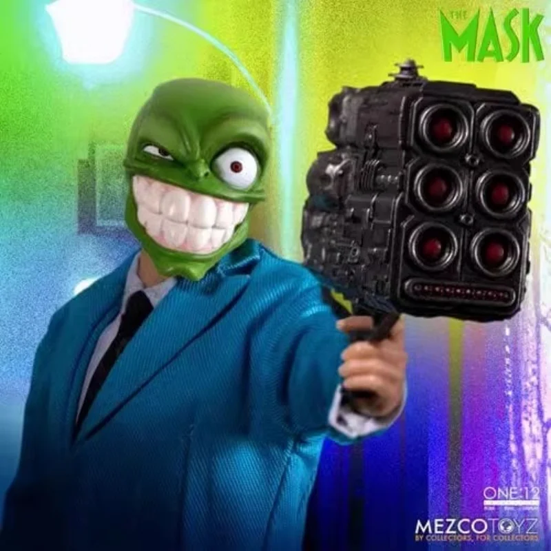 Figurines d'action Mezco The Mask, accessoires de bureau, modèle de mobilité articulée drôle, ornement de bureau, jouets d'Halloween pour adultes, cadeau authentique