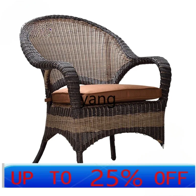

LTT courtyard rattan chair garden open-air leisure yard seat outdoor terrace back chair