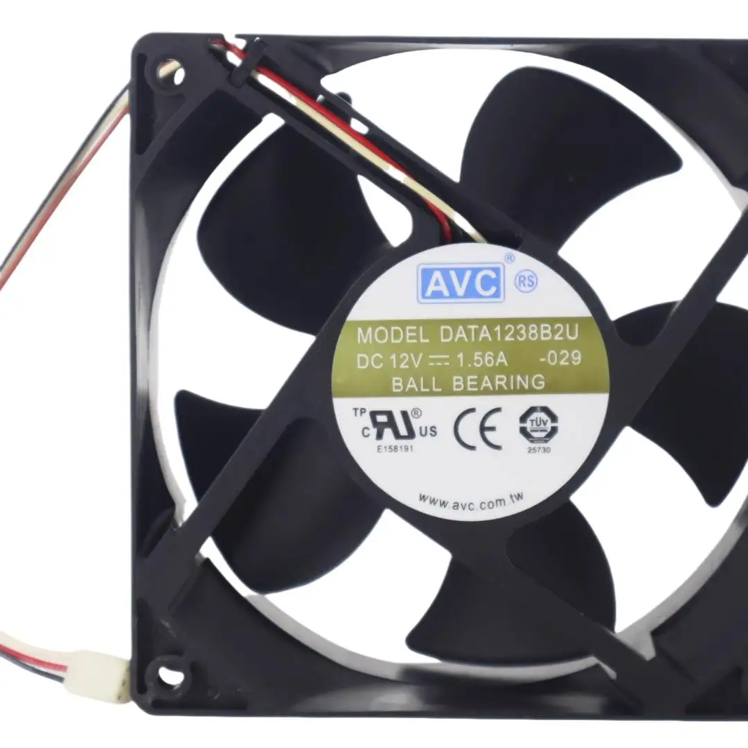 120 ミリメートルケースファン AVC DATA1238B2U 120 × 120 × 38 ミリメートル DC 12 V 1.56A デュアルボール高気流サーバー冷却ファン