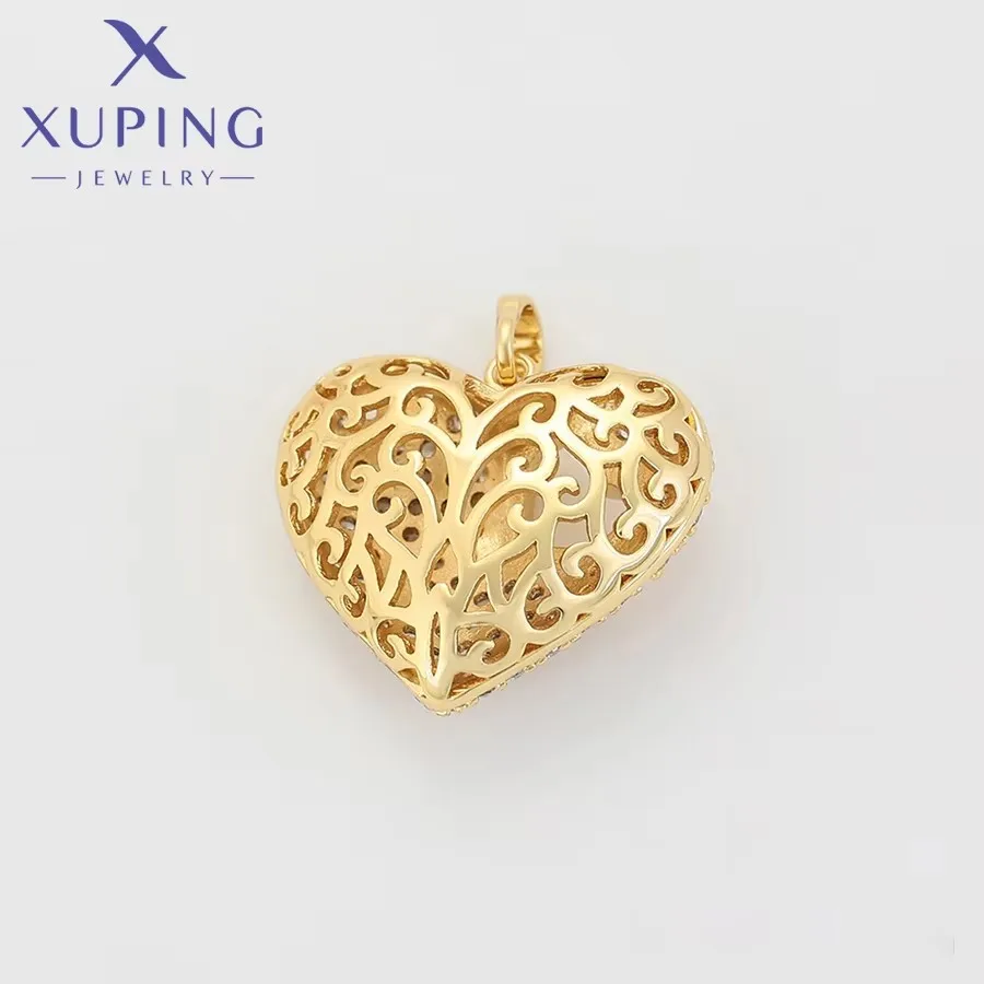 Xuping Jewelry New Arrival Trendy Heart Pendant Necklace for Women Girls Exquisite Valentine\'s Day Gift X000602698