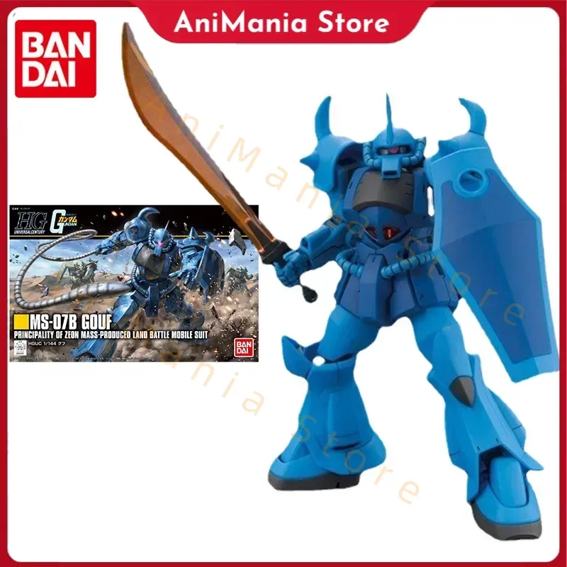 

Bandai Gundam Model Kit Anime Figure HGUC 1/144 196 MS-07B GOUF Genuine Gunpla Model Anime Action Figure Toys for Children