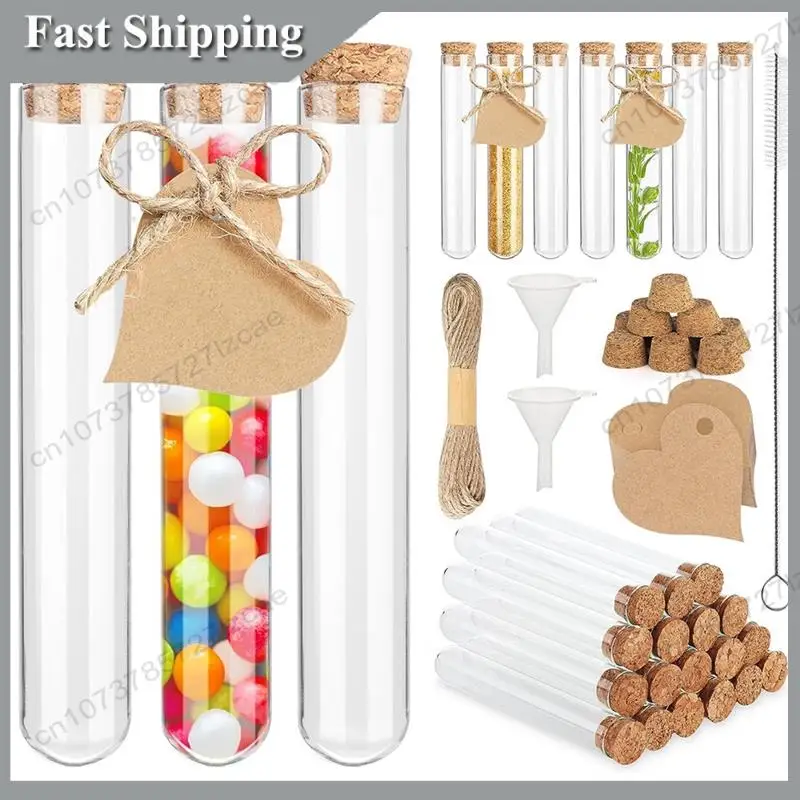 -A99Z 30 Pcs Glass Test Tubes Diy Handmade Test Tubes With Corks Glass Test Tubes 20 X 150Mm Test Tube For Flowers