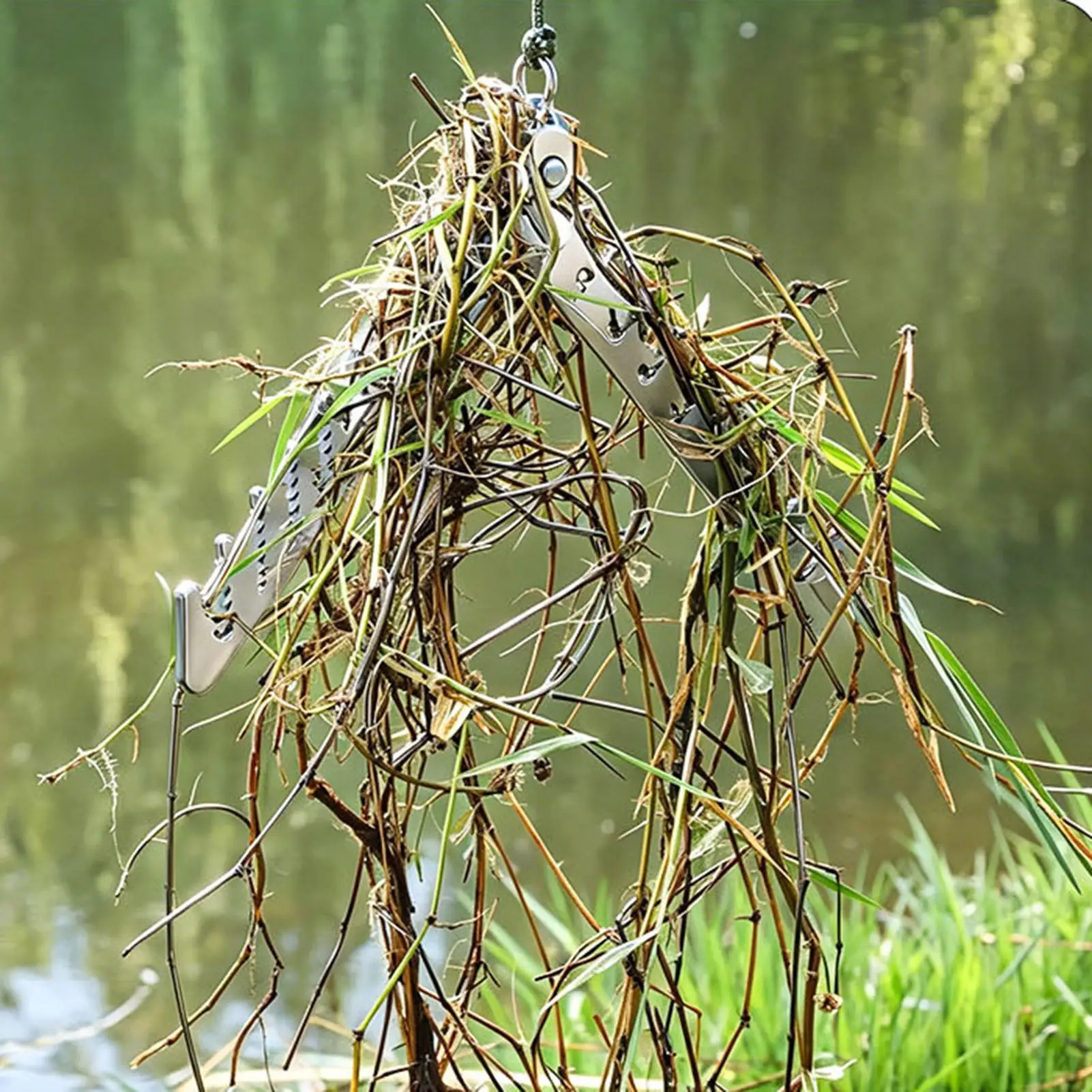 Heavy-Duty Foldable Aquatic Plants Grass Cutter Weeder With 20m Rope Water Weeds Remover For Lake Pond Pool Boat Canoe Fishing