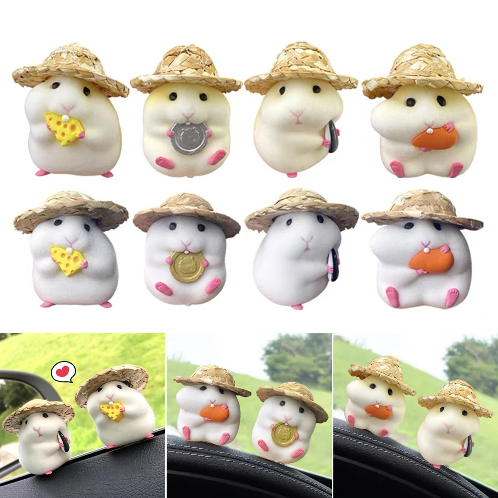 

Hamster Ornaments Car Decoration Cute Animal Dashboard Window Center Console Doll Car Interior Pendant Dashboard Cool Decoration