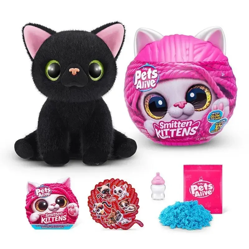 20cm Size Pet Knitted Cat Voice Doll Girl Cartoon Dolls Blind Box Toys Gifts