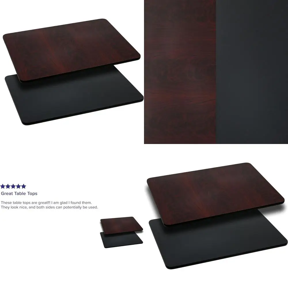 

24 x 42 Glenbrook Rectangular Table with Reversible Black/Mahogany Laminate (Single Pack)