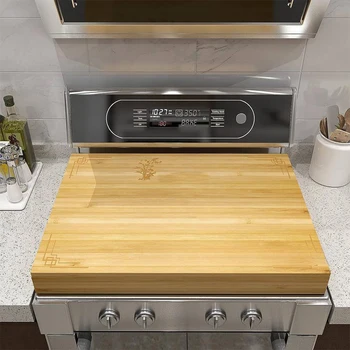 Bamboo Sink Cover RV Stove Top Cover Space-Saving Wooden Serving Tray Kitchen Sink Cover Large Charcuterie Board for Gas Burners