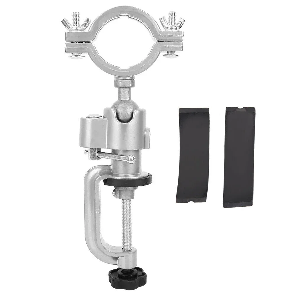 

360° Rotating Aluminum Alloy Table Vise Multifunctional Grinder Drill Stand Holder for Woodworking Tool Accessory