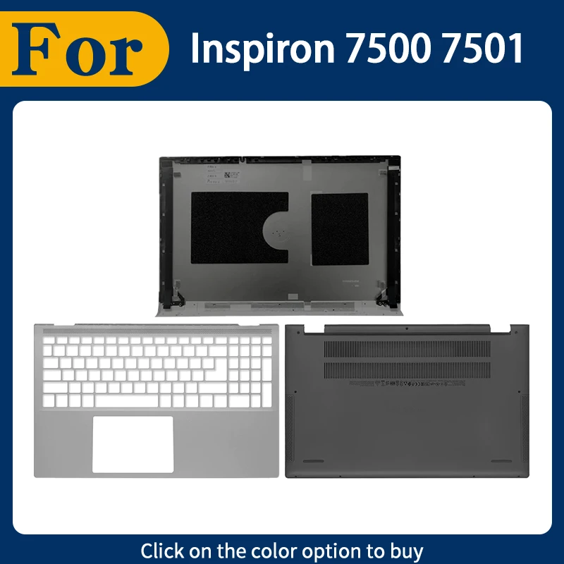 

New Laptop Cover For Inspiron 7500 7501 Laptop LCD Screen Back Cover Palmrest Bottom Case Top Case 0C4MXD 07W3N8