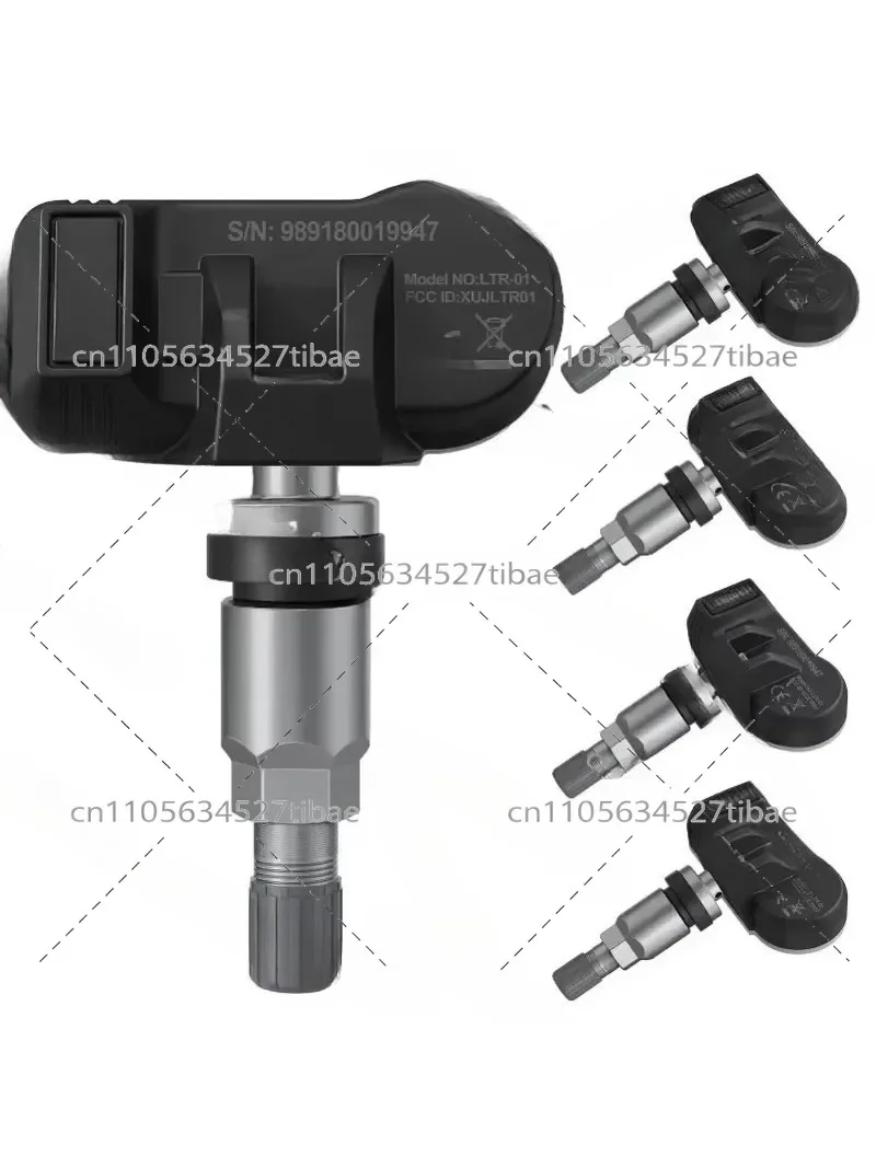 Universal Dual Frequency 315/433MHz Tire Pressure Monitoring System (TPMS) Sensors Pack of 4 for Vehicle Safety