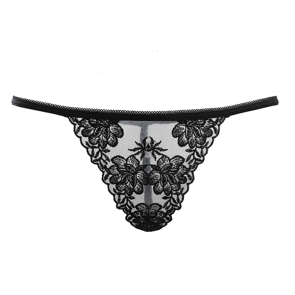 

Длина одежды, обычная для зимы, стринги с цветочной вышивкой, сетчатые кружевные стринги, средней эластичности, обычная длина